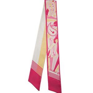 Paisley Pink and Yellow Scarf