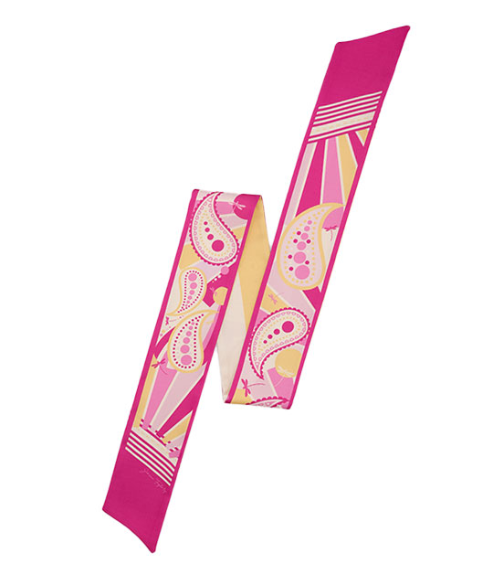 Paisley Pink and Yellow Scarf - Image 3