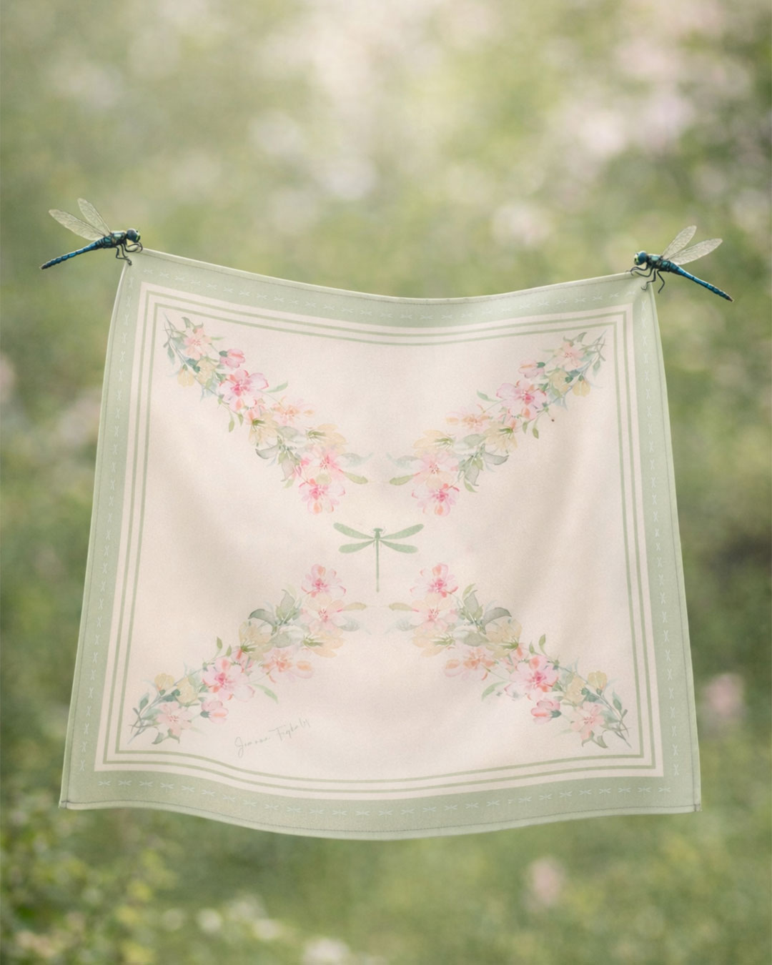 Garden Harmony Square Scarf - Image 2
